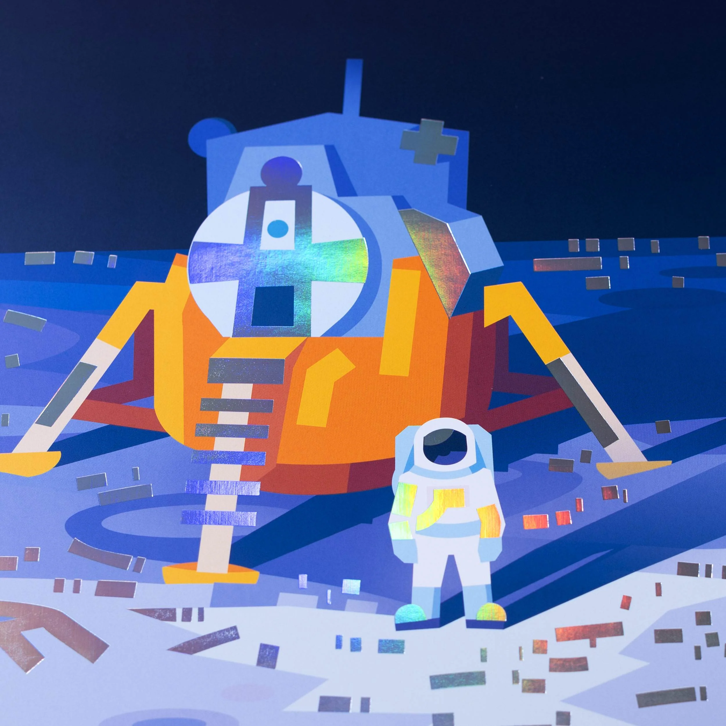 Cosmic Milestones: Lunar Landing Poster - Image 3